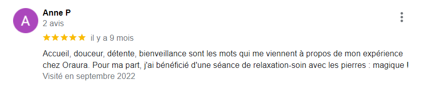 Témoignage de cliente satisfaite après un accompagnement en transformation professionnelle.