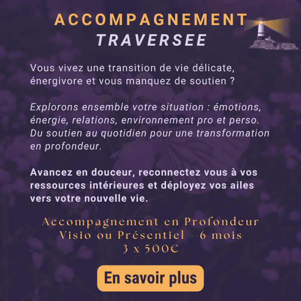 Accompagnement Traversée pour sortir de l'angoisse et du stress pour les femmes en transition de vie en quête de sens, d’équilibre et de renouveau.